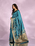 Mohey Elegant Cerulean Blue Tradition Saree
