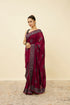 Mohey Rouge Red Stone Work Saree with Floral Patterns