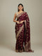 Mohey Ruby Red Floral Zari Work Bridal Saree
