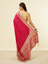 Mohey Rani Pink Buta Printed Sequinned Bridal Saree