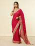 Mohey Rani Pink Buta Printed Sequinned Bridal Saree