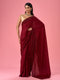 Mohey Maroon Splendor Satin Saree