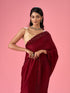 Mohey Maroon Splendor Satin Saree
