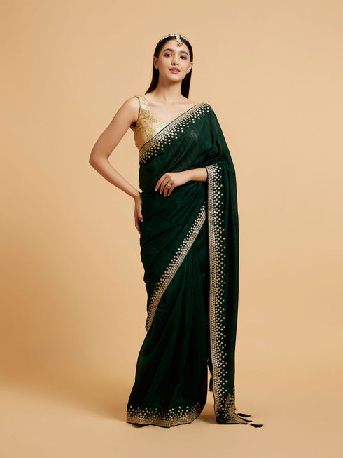Mohey Sublime Green Elegance Saree