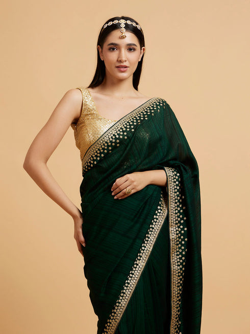 Mohey Sublime Green Elegance Saree
