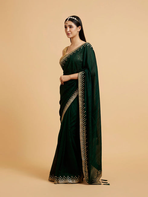 Mohey Sublime Green Elegance Saree