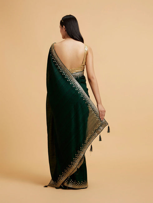 Mohey Sublime Green Elegance Saree