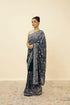 Mohey Indigo Blue Paisley Patterned Saree