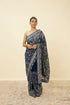 Mohey Indigo Blue Paisley Patterned Saree