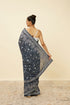Mohey Indigo Blue Paisley Patterned Saree