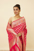 Mohey Ruby Pink Paisley Patterned Saree