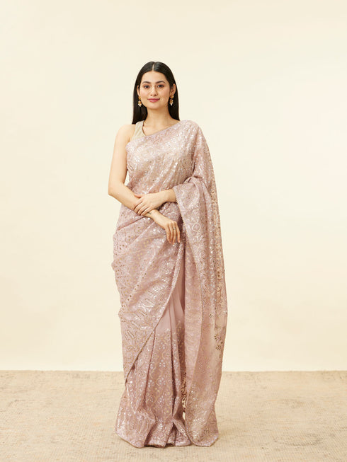 Mohey Pastel Purple Stone Work Saree