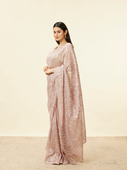 Mohey Pastel Purple Stone Work Saree