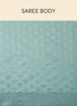 Mohey Aquamarine Blue Leaf Patterned Zari Work Saree