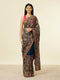 Mohey Teal Blue Paan Motif Saree