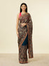Mohey Teal Blue Paan Motif Saree
