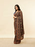 Mohey Sapphire Blue Paan Motif Sequined Saree