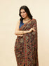 Mohey Sapphire Blue Paan Motif Sequined Saree