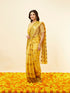 Mohey Sunlit Yellow Fern and Paisley Motif Saree