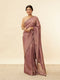 Mohey Mulberry Purple Zari Striped Saree