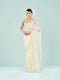 Mohey Cream Organza Splendor Saree