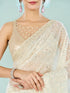 Mohey Cream Organza Splendor Saree