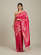 Mohey Rani Pink Lotus Leaf Patterned Saree