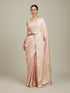Mohey Cherry Blossom Pink Floral Patterned Zari Work Saree