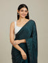 Mohey Teal Blue Stone Embellished Saree