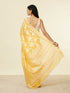 Mohey Sunshine Yellow Floral Zari work Saree
