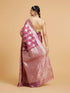 Mohey Damson Purple Zari Work Saree with Diamond Motifs