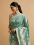 Mohey Light Blue with Intricate Zari Weave Saree