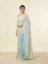 Mohey Light Blue Belt Buti Patterned Saree