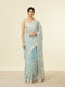 Mohey Light Blue Belt Buti Patterned Saree