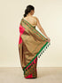 Mohey Rani Pink Buta Patterned Saree with Floral Leaf Border