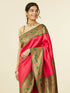 Mohey Rani Pink Buta Patterned Saree with Floral Leaf Border