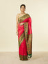 Mohey Rani Pink Buta Patterned Saree with Floral Leaf Border
