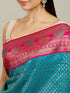 Mohey Rama Green Buta Patterned Saree with Floral Leaf Border
