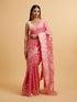 Mohey Pink Floral Jaal Patterned Saree