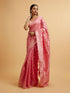 Mohey Pink Floral Jaal Patterned Saree