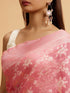 Mohey Pink Floral Jaal Patterned Saree