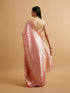 Mohey Pink Floral Leaf Patterned Saree with Diamond Motifs