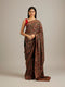 Mohey Midnight Black Paisley Patterned Saree with Rhinestone Work