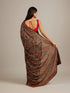 Mohey Midnight Black Paisley Patterned Saree with Rhinestone Work