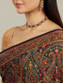 Mohey Indigo Blue Imperial Paisley Patterned Saree