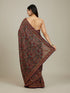 Mohey Royal Purple Paisley Patterned Saree with Rhinestone Work