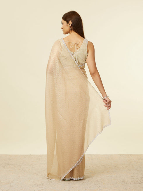 Mohey Classic Fawn Stone Embellished Saree