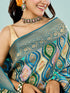 Mohey Graceful Blue Saree