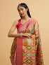 Mohey Cream Zari Weave with Rani Accents Saree