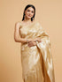 Mohey Cream Beige Floral Patterned Saree
